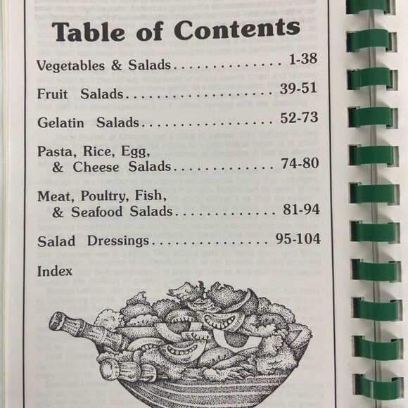 300 Ways With Salads Spiral Bound Cookbook By Morris Press 1994 Veggie Recipes - Picture 5 of 12